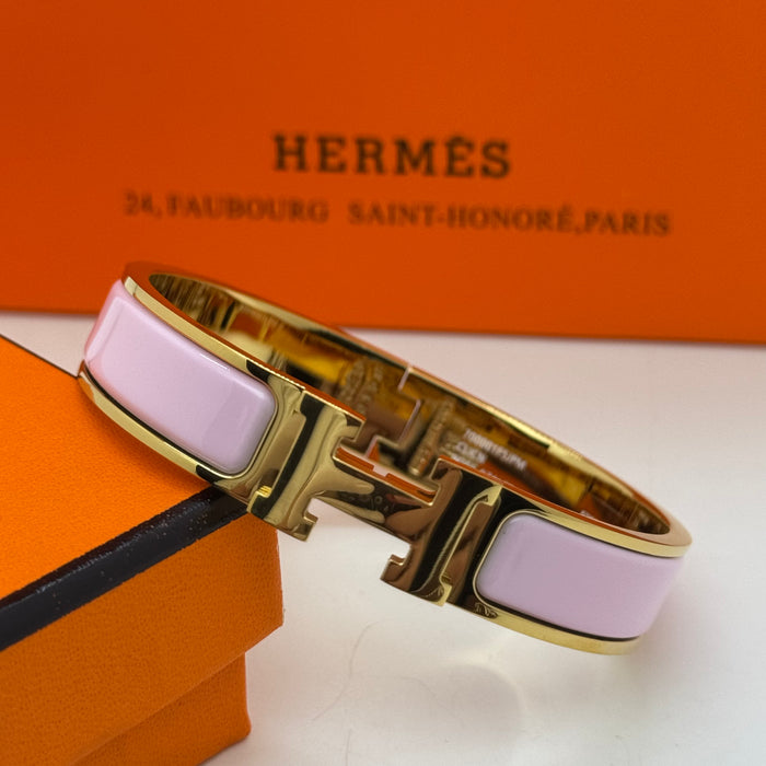 Hermès Clic H Bracelet – Enamel with Gold Tone