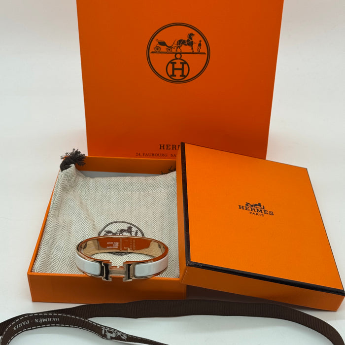 Hermès Clic H Bracelet – Enamel with Rose Gold Tone