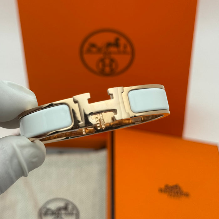 Hermès Clic H Bracelet – Enamel with Rose Gold Tone