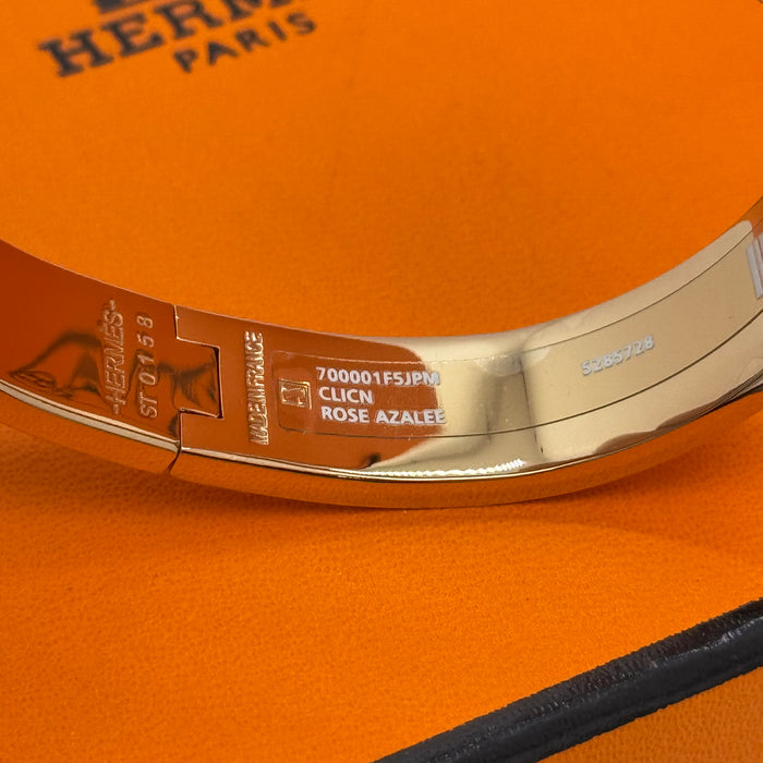 Hermès Clic H Bracelet – Enamel with Rose Gold Tone