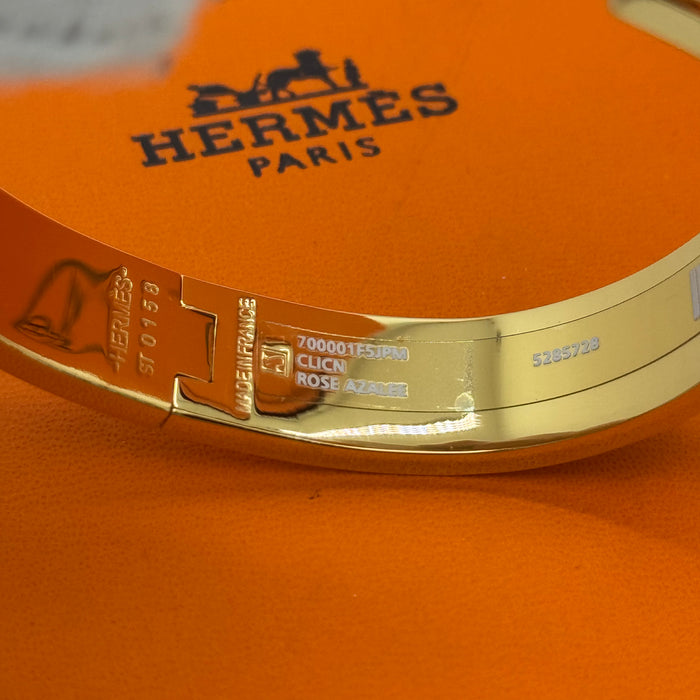 Hermès Clic H Bracelet – Enamel with Gold Tone