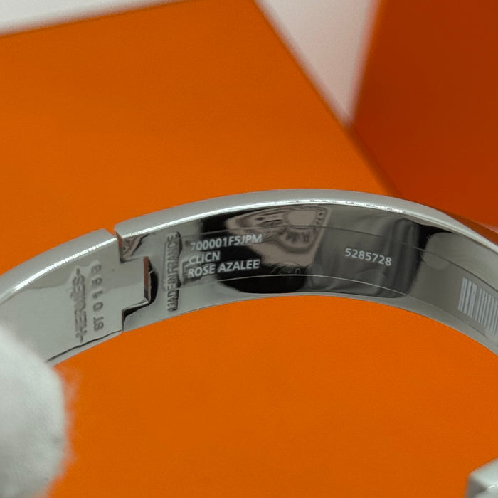 Hermès Clic H Enamel Bracelet - Silver Tone Finish