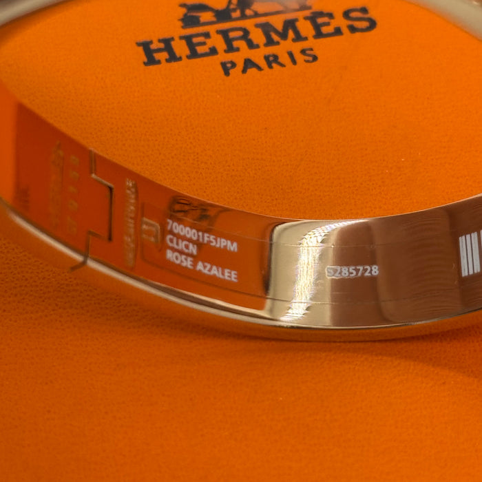 Hermès Clic H Bracelet – Enamel with Rose Gold Tone