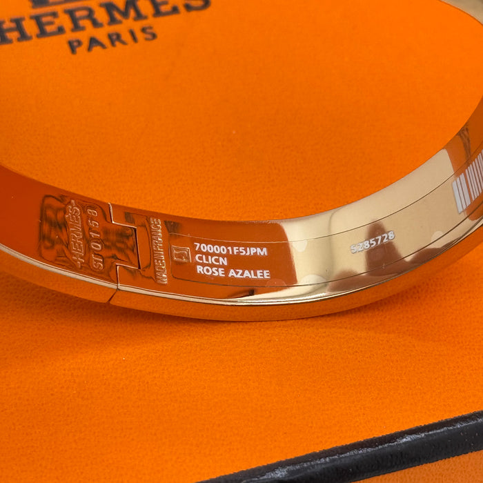 Hermès Clic H Bracelet – Enamel with Rose Gold Tone