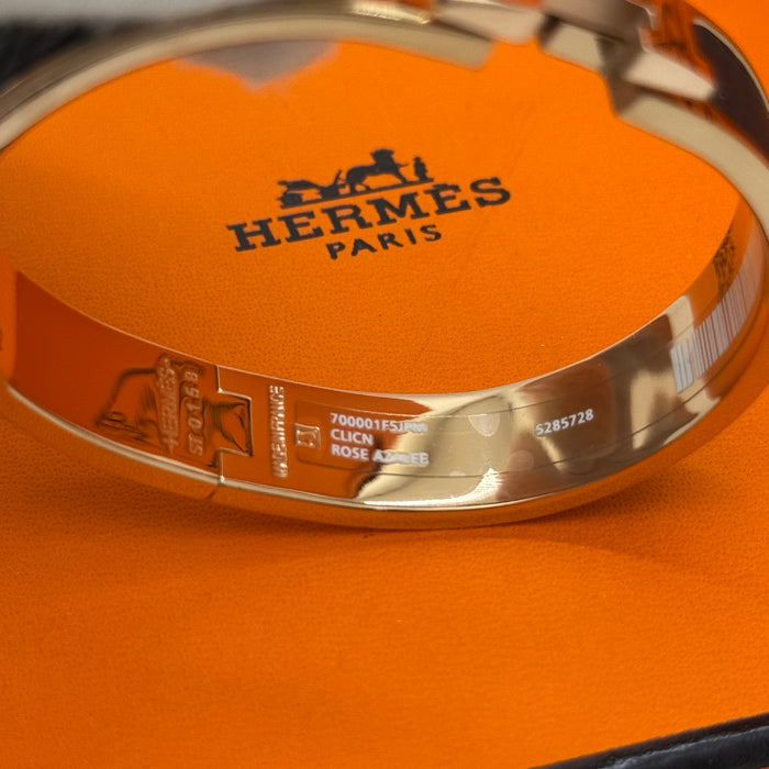 Hermès Clic H Bracelet – Enamel with Rose Gold Tone