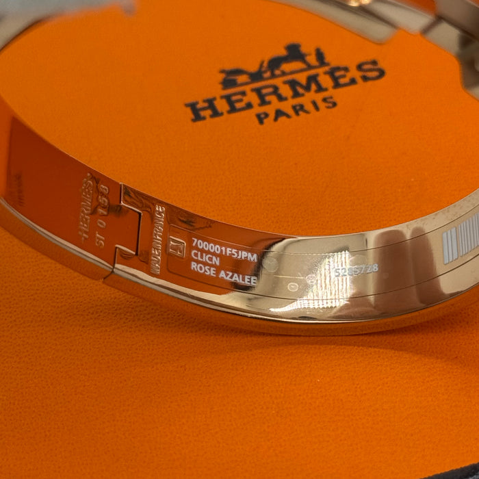 Hermès Clic H Leather Bracelet – Gold & Rose Gold Tone