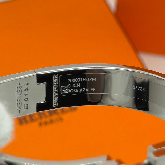 Hermès Clic H Enamel Bracelet - Silver Tone Finish