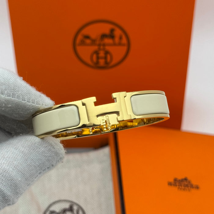 Hermès Clic H Bracelet – Enamel with Gold Tone