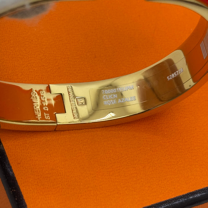 Hermès Clic H Bracelet – Enamel with Gold Tone