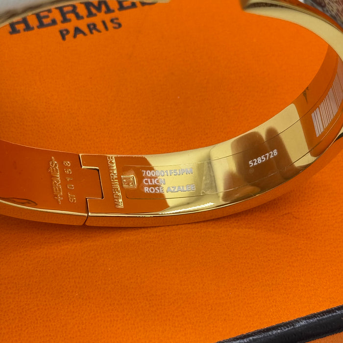 Hermès Clic H Jungle Love Enamel Bracelet – Gold Finish