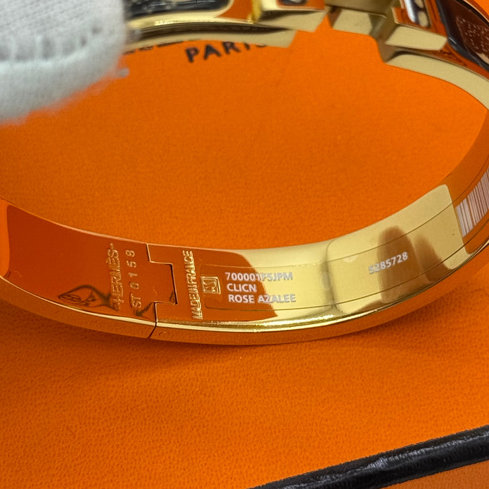 Hermès Clic H Jungle Love Enamel Bracelet – Gold Finish