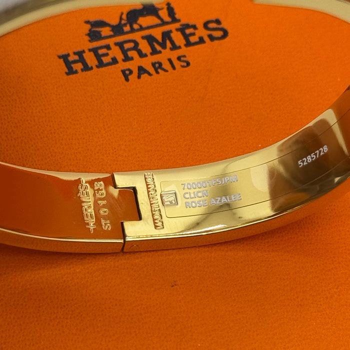 Hermès Clic H Jungle Love Enamel Bracelet – Gold Finish