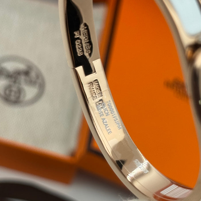 Hermès Chaine d’Ancre Clasp Enamel Bracelet – Rose - Gold Tone