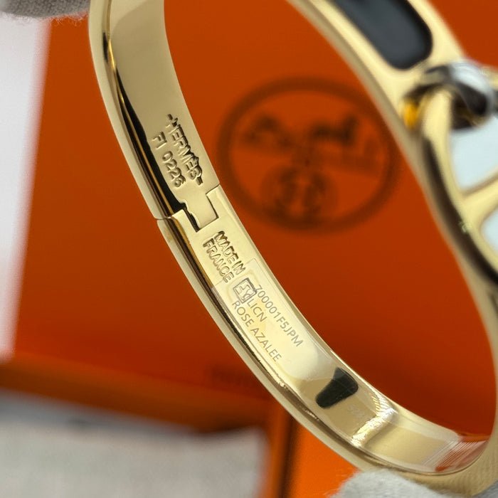 Hermès Chaine d’Ancre Clasp Enamel Bracelet – Rose - Gold Tone