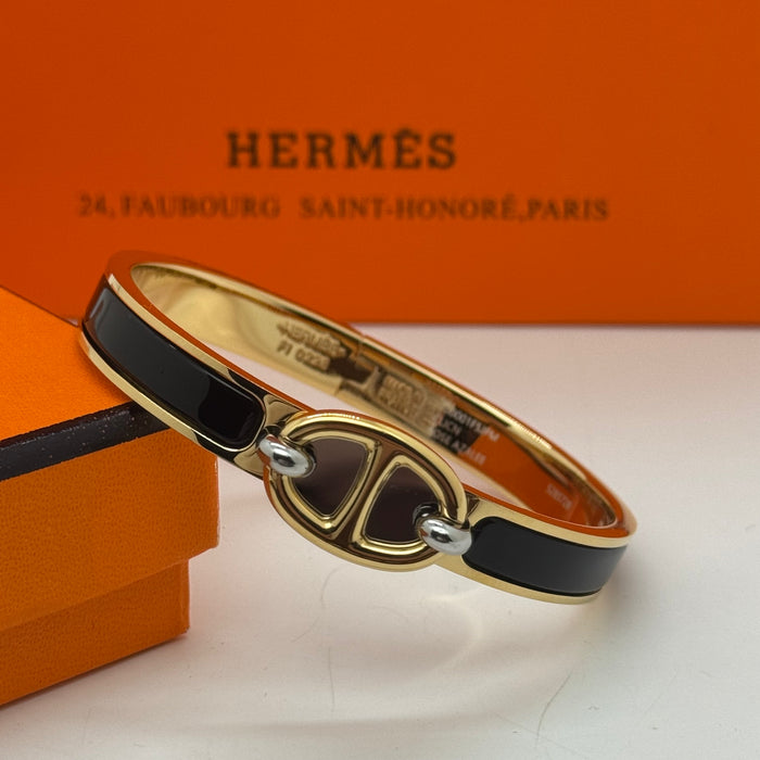 Hermès Chaine d’Ancre Clasp Enamel Bracelet – Rose - Gold Tone