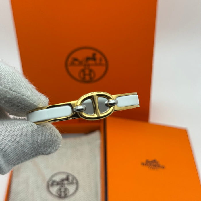 Hermès Chaine d’Ancre Clasp Enamel Bracelet – Rose - Gold Tone