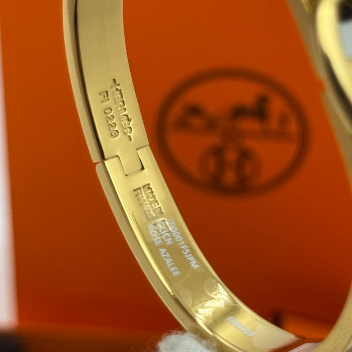 Hermès Chaine d’Ancre Clasp Enamel Bracelet – Rose - Gold Tone