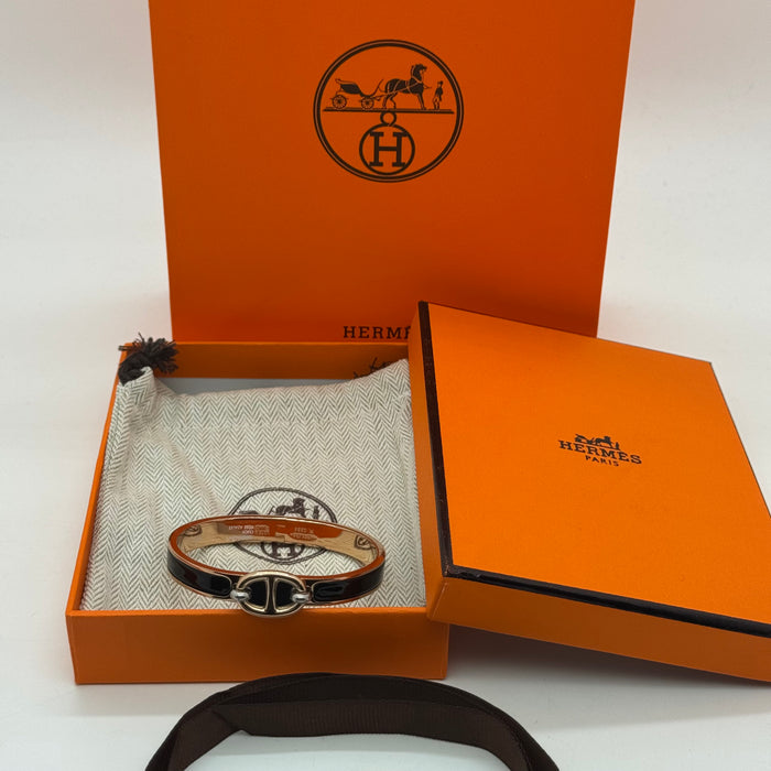 Hermès Chaine d’Ancre Clasp Enamel Bracelet – Rose - Gold Tone