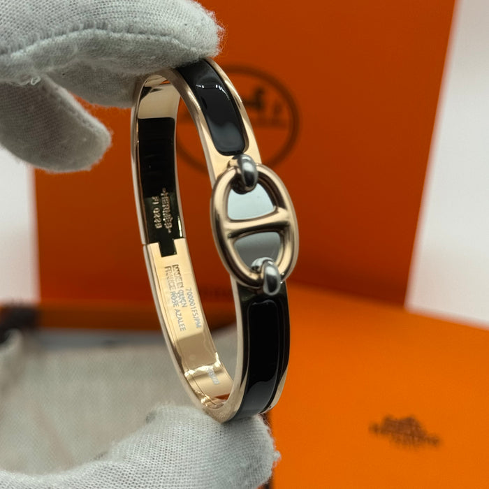 Hermès Chaine d’Ancre Clasp Enamel Bracelet – Rose - Gold Tone