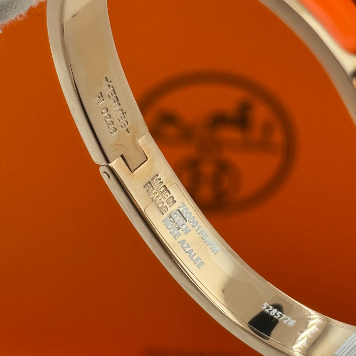 Hermès Chaine d’Ancre Clasp Enamel Bracelet – Rose - Gold Tone