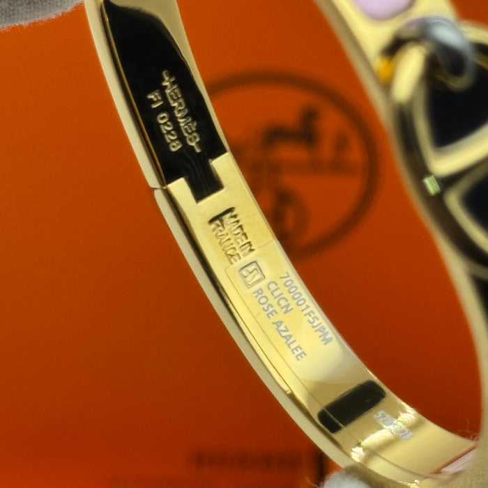 Hermès Chaine d’Ancre Clasp Enamel Bracelet – Rose - Gold Tone