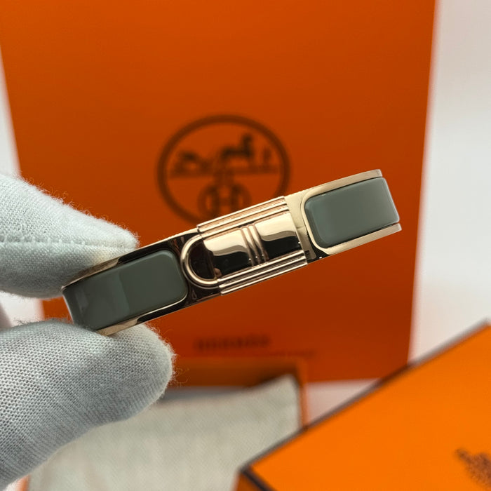 Hermès Rivale Enamel Bracelet – Gold / Palladium Finish
