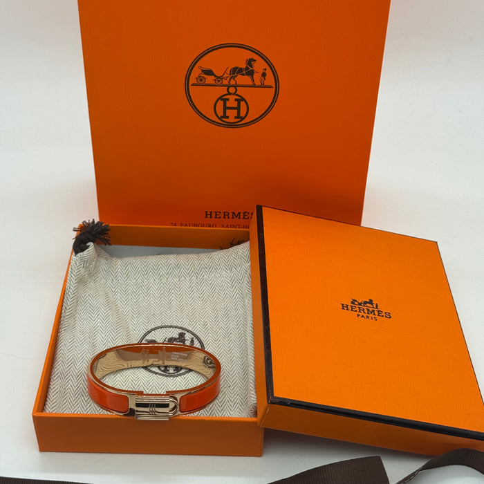 Hermès Rivale Enamel Bracelet – Gold / Palladium Finish