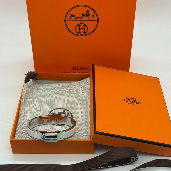 Hermès Rivale Enamel Bracelet – Gold / Palladium Finish
