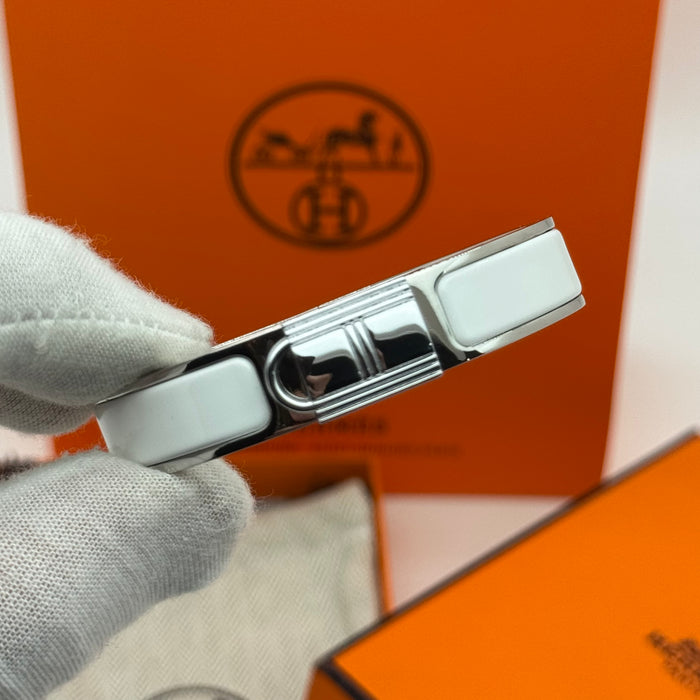 Hermès Rivale Enamel Bracelet – Gold / Palladium Finish