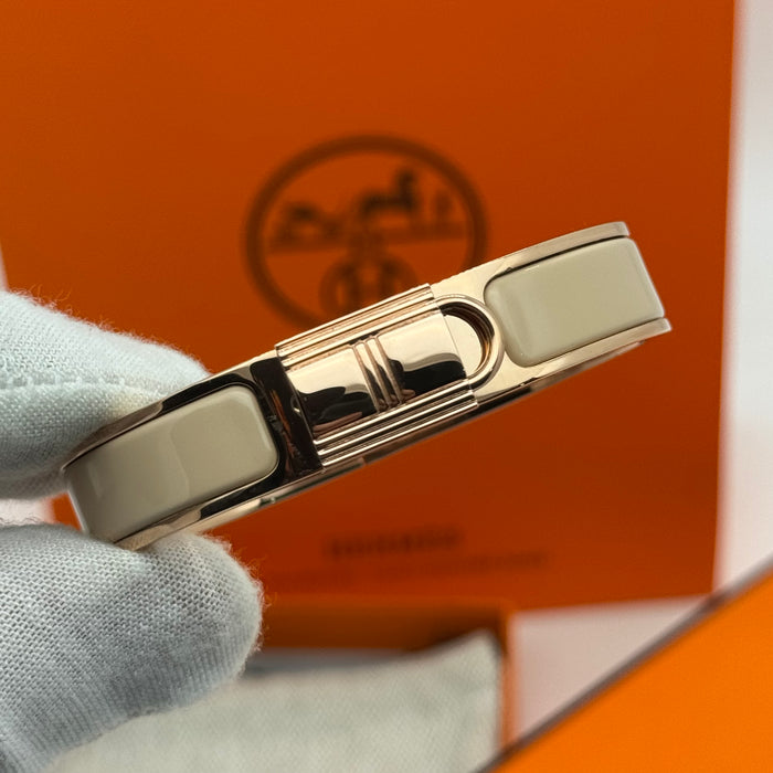 Hermès Rivale Enamel Bracelet – Gold / Palladium Finish