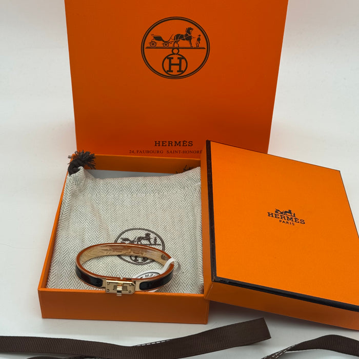 Hermès Kelly Enamel Bracelet – Gold - Silver - Rose gold tone