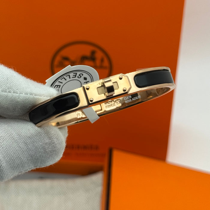 Hermès Kelly Enamel Bracelet – Gold - Silver - Rose gold tone