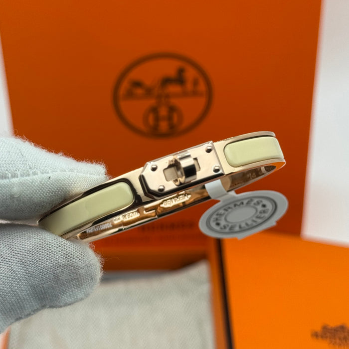 Hermès Kelly Enamel Bracelet – Gold - Silver - Rose gold tone