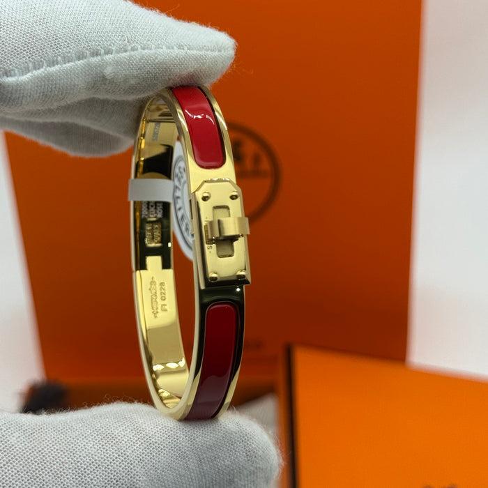 Hermès Kelly Enamel Bracelet – Gold - Silver - Rose gold tone