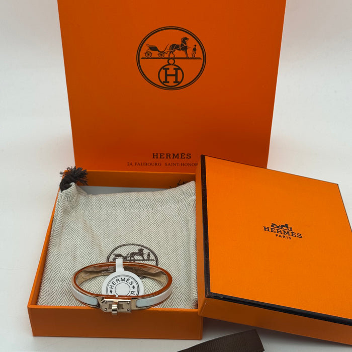 Hermès Kelly Enamel Bracelet – Gold - Silver - Rose gold tone