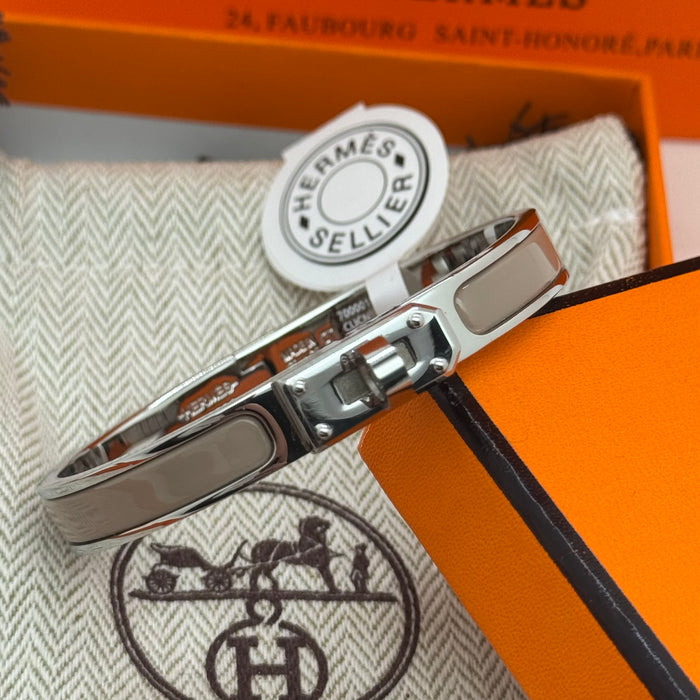 Hermès Kelly Enamel Bracelet – Gold - Silver - Rose gold tone