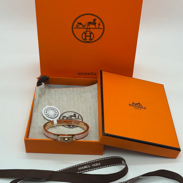 Hermès Kelly Enamel Bracelet – Gold - Silver - Rose gold tone