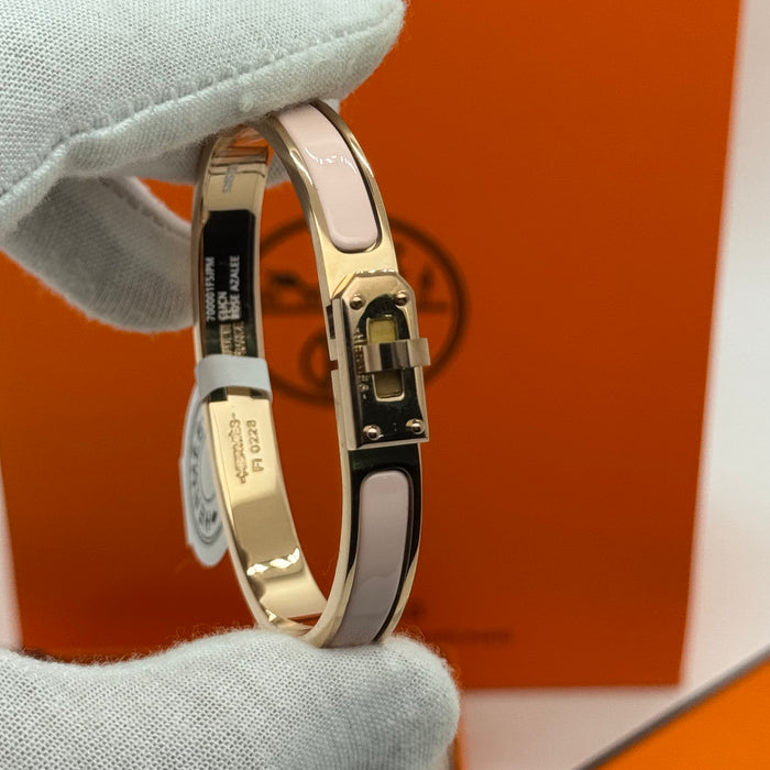 Hermès Kelly Enamel Bracelet – Gold - Silver - Rose gold tone