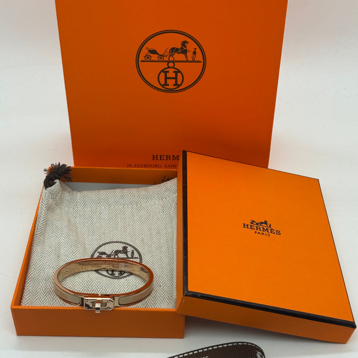 Hermès Kelly Enamel Bracelet – Gold - Silver - Rose gold tone