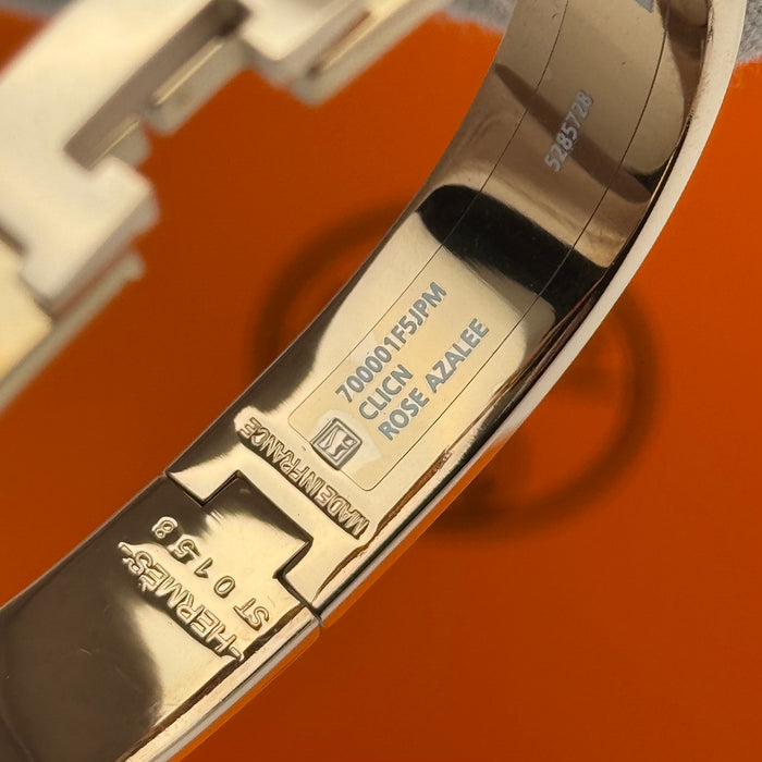 Hermès Clic H Bracelet – Enamel with Rose Gold Tone
