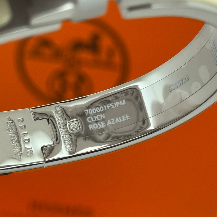 Hermès Clic H Enamel Bracelet - Silver Tone Finish