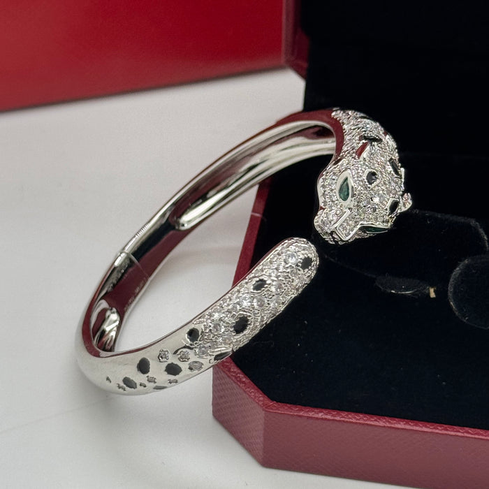 Cartier Panthère de Cartier Bangle – Gold-Silver-RoseGold Plated with Black Enamel Spots & Crystals