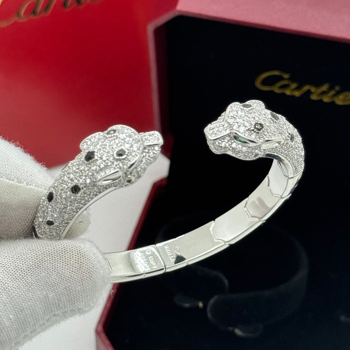 Cartier Panthère de Cartier Double Panther Heads – Gold-Plated with Black & White Crystals