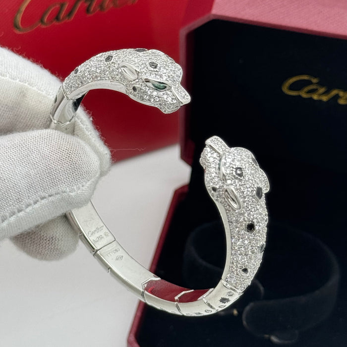 Cartier Panthère de Cartier Double Panther Heads – Gold-Plated with Black & White Crystals
