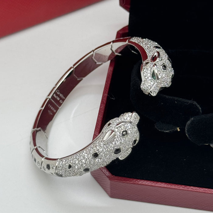 Cartier Panthère de Cartier Double Panther Heads – Gold-Plated with Black & White Crystals