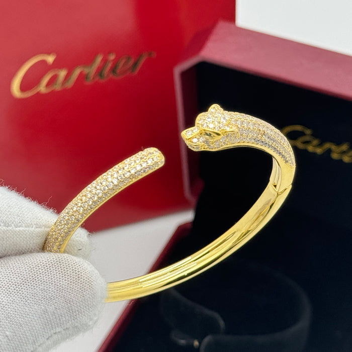 Cartier Panthère de Cartier Bracelet – Paved Panther Head Design (Gold, Silver & Rose Gold)
