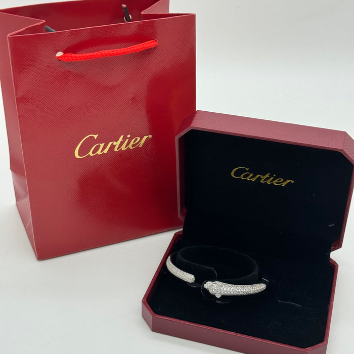 Cartier Panthère de Cartier Bracelet – Paved Panther Head Design (Gold, Silver & Rose Gold)