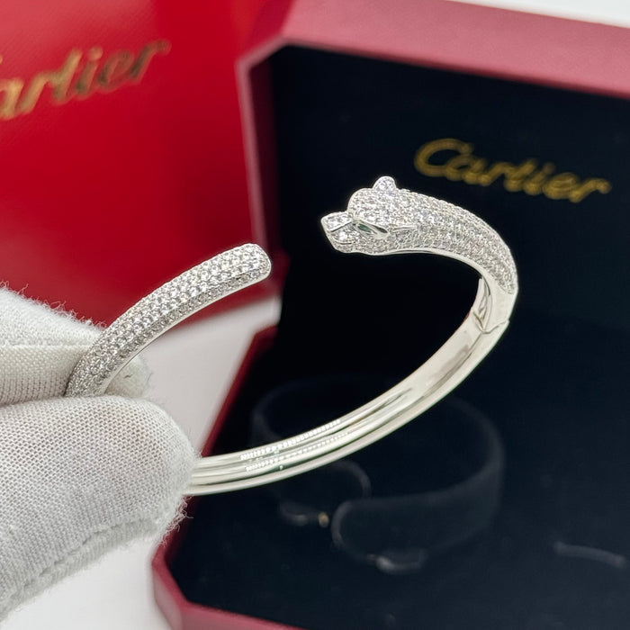 Cartier Panthère de Cartier Bracelet – Paved Panther Head Design (Gold, Silver & Rose Gold)