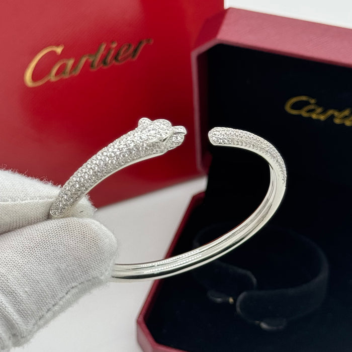 Cartier Panthère de Cartier Bracelet – Paved Panther Head Design (Gold, Silver & Rose Gold)