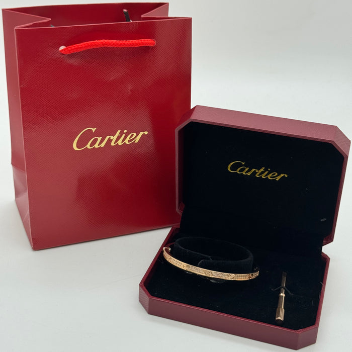 Cartier Love Bracelet – Diamond Paved Edition (Gold - Silver & Rose Gold)